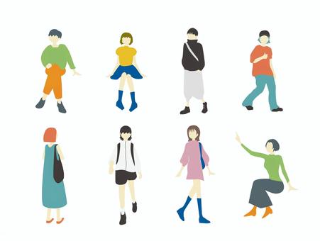 Illustration, people, flat, simple, 