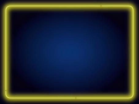 ネオンのフレーム背景/黄 ベクター,背景,ネオン,フレーム,水色,線,長方形,サムネイル,ライン,ポップのイラスト素材