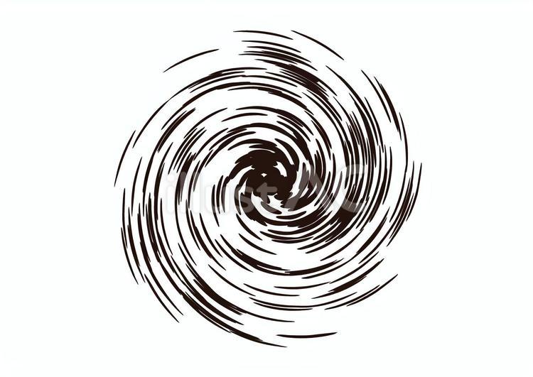 渦巻き　リアル 渦,筆,渦巻きのイラスト素材