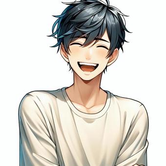 笑顔の青年