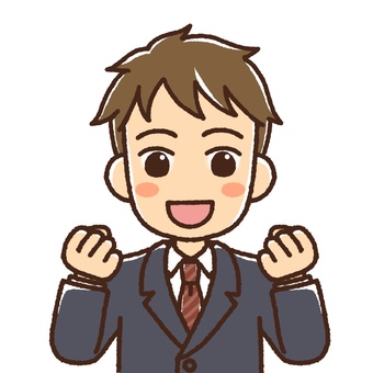 わくわくしている男子学生 わくわくしている男子学生 男子,中学生,男性のイラスト素材