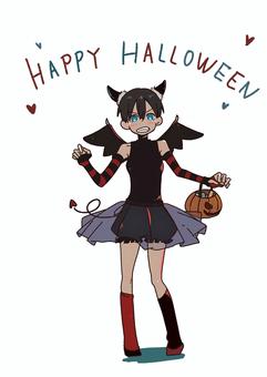 ハロウィン小悪魔ちゃん ハロウィン,小悪魔,悪魔,少女,女の子,仮装,オリジナルキャラクターのイラスト素材