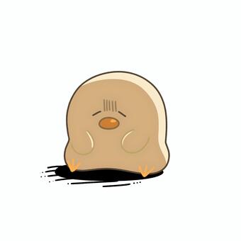 元気がないひよこ ひよこ,落ち込み,動物,弱っている,小鳥,しょんぼりのイラスト素材