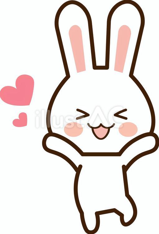 うさぎ・楽しい うさぎ,動物,小動物のイラスト素材