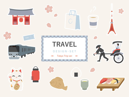 旅行・アウトドアイラストセット06 広告,チラシ,バナー,イベント,行事,アウトドア,休日,祝日,連休,休暇のイラスト素材