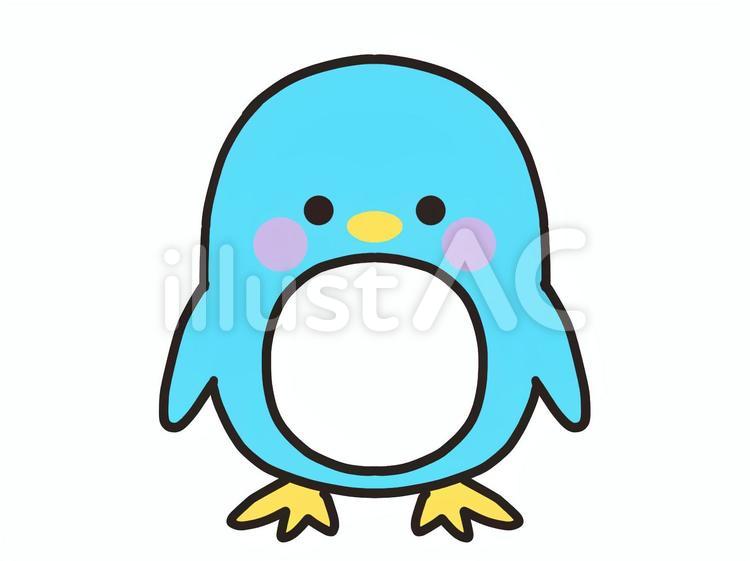 棒立ちの明るいペンギン ペンギン,鳥,動物のイラスト素材