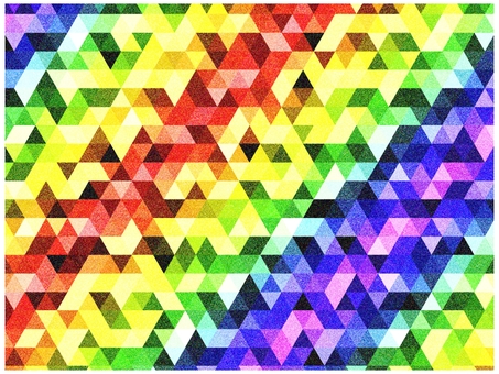 三角ポリゴンの壁紙 三角ポリゴンの壁紙 三角形,ポリゴン,幾何学,模様,柄,パターン,壁紙,背景,ポストカード,虹色のイラスト素材