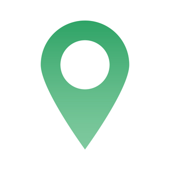 グラデーションのマップピンアイコン 緑 マップピン,地図,位置情報,ピン,マーカー,マップ,地図記号,場所,ロケーション,ナビのイラスト素材
