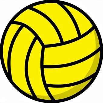 黄色のバレーボールです。 バレーボール,シンプル,球,運動,スポーツ,球技,競技,体育,室内,クラブのイラスト素材
