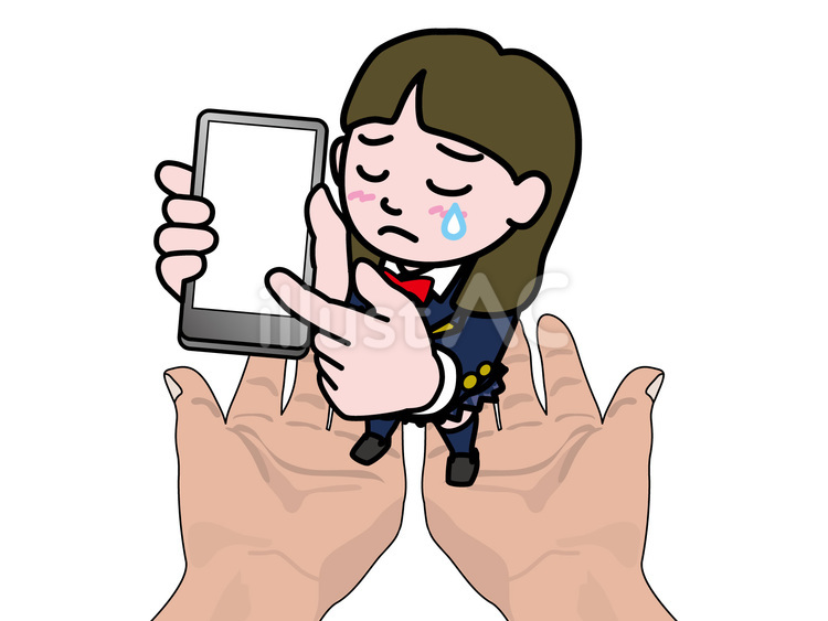 SNS誹謗中傷02_CS3 いじめ,誹謗,中傷のイラスト素材