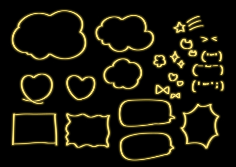 シンプル手描き枠セット4