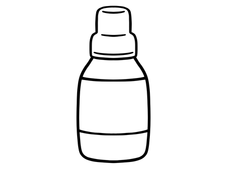 洗剤のボトル　線画 洗剤,ボトル,柔軟剤,液体,日用品,ランドリー,衣類,衣服,服,ケアのイラスト素材
