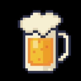 ビール　ドット絵 ドット絵,ピクセルアート,ドット,ビール,飲み物,酒のイラスト素材