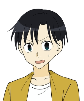 苦笑いの男性 苦笑いの男性 人物,苦笑い,愛想笑い,男性,冷や汗,笑顔,取り繕う,黒髪,萌え系,可愛いのイラスト素材