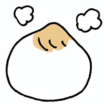 ほかほか中華まん 中華まん,肉まん,豚まん,あんまん,中華,食べ物,点心,飲茶,湯気,饅頭のイラスト素材