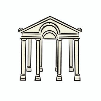 アフロディシアス アフロディシアス,遺跡,文化遺産,世界遺産,手書きのイラスト素材