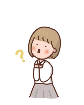 素直な疑問を持つ、かわいい女の子 興味津々,疑問,聞く,ハテナ,金髪,興味,質問,クエスチョン,制服,女の子のイラスト素材