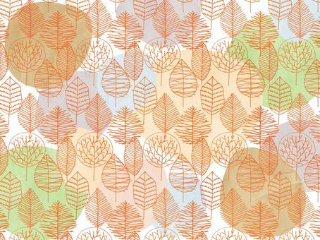 Autumn trees_1 Autumn trees_1 秋,紅葉,手描きのイラスト素材