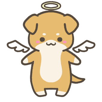 天使の子犬 天使,羽根,かわいい,犬,ドッグ,デフォルメ,動物,ゆるかわ,シンプル,素材のイラスト素材