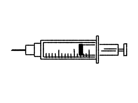 注射器 注射器,予防接種,ワクチン,病院,医療,健康のイラスト素材
