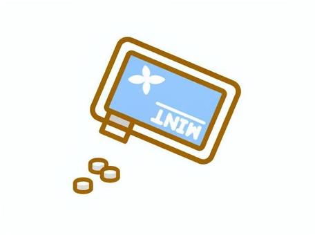 清涼菓子（ホワイトミント味）開封 清涼菓子,お菓子,食べ物,ミント,タブレットのイラスト素材