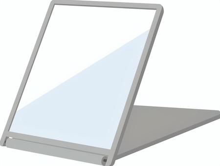 折りたたみミラー 折りたたみ,ミラー,メイク,鏡,スタンドミラー,卓上,身だしなみ,おしゃれ,化粧,道具のイラスト素材