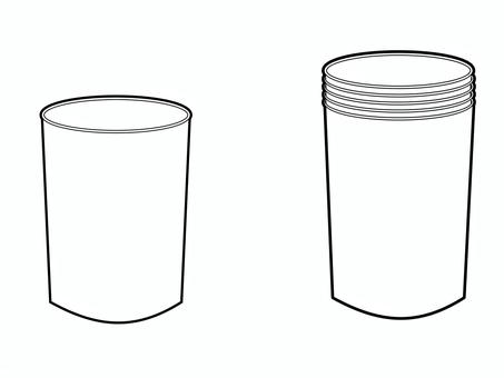 紙コップ 紙コップ,白,重ねる,シンプル,セットのイラスト素材