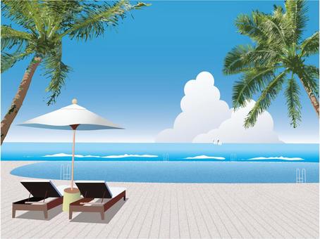 Summer beach, JPG, PNG and AI Summer beach, summer, beach, palm tree, JPG, PNG and AI