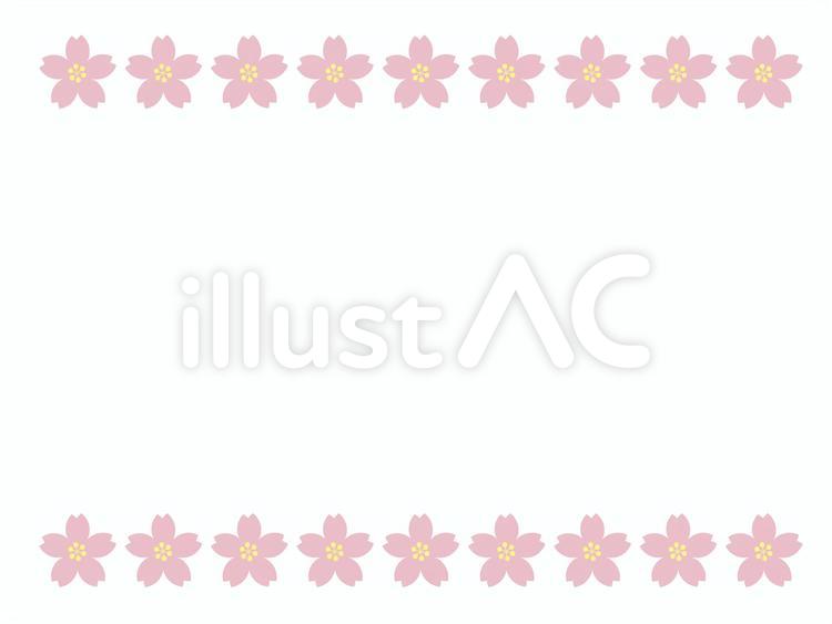 桜　フレーム 桜,春,フレームのイラスト素材