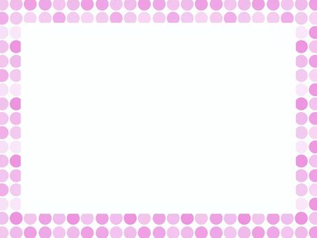 水玉のフレーム＿ピンク 水玉,丸,円のイラスト素材