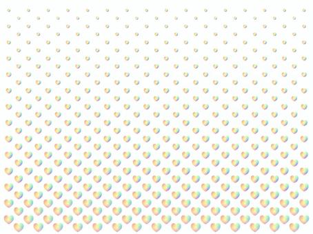 ハートのグラデーションドット背景　1