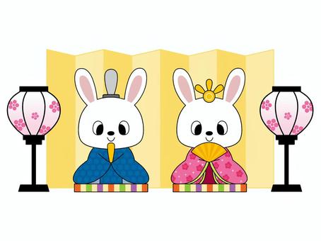 Rabbit dolls and emperors, hina matsuri, hina doll, dolls, JPG and PNG