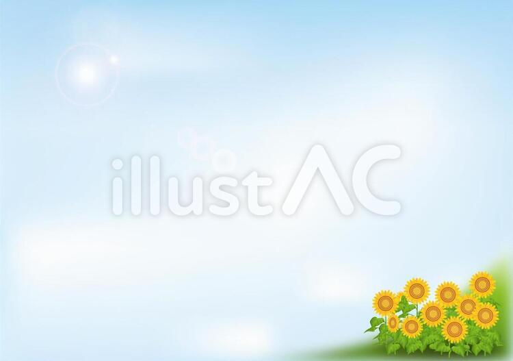 燦々ひまわり6 ひまわり,花,花びらのイラスト素材