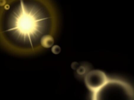 黄色い光のレンズフレア背景　透過あり 光,輝き,光線,発光,フレア,光芒,爆発,閃光,光景,レンズフレアのイラスト素材