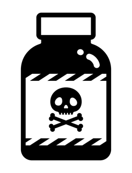 毒薬の瓶 毒薬,毒,アイコン,薬品,危険物,刺激物,瓶,ドクロ,危険,化学のイラスト素材