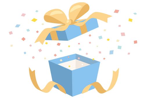プレゼントから飛び出すキラキラ素材３ プレゼント,飛び出す,ボックス,箱,ギフト,贈り物,開く,開いた,キラキラ,誕生日のイラスト素材