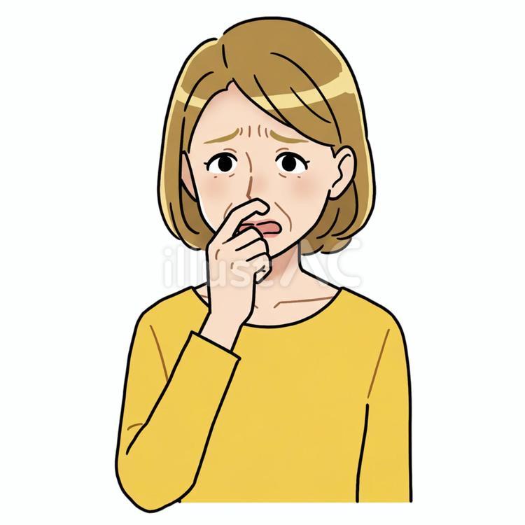 やらかしてしまった人 老女,カットソー,金髪のイラスト素材