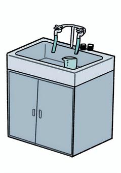 Illustration, science room, water supply, sink, 
