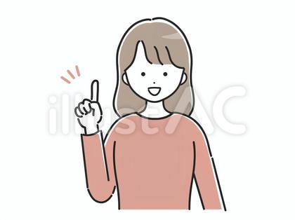 ポイントを説明する若い女性