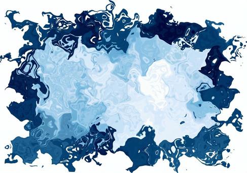 濃淡の青でマーブルフレーム背景 マーブル,フレーム,背景,テクスチャ,抽象,青,白,液体,流れ,ブルーのイラスト素材