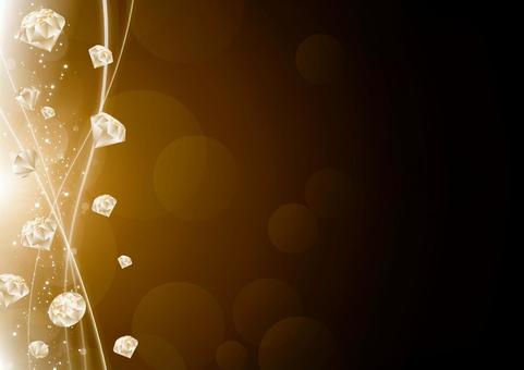 ゴージャスな光の曲線とダイヤモンド ゴージャスな光の曲線とダイヤモンド ダイヤモンド,宝石,結晶,光,パーティクル,曲線,ゴールド,背景のイラスト素材