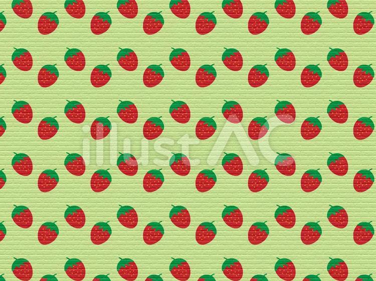 ペーパー風いちごのパターン素材 いちご,かわいい,パターンのイラスト素材
