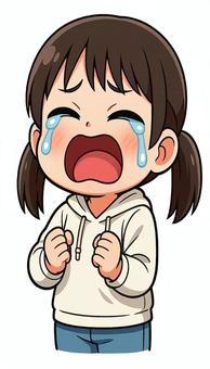 大号泣する女の子