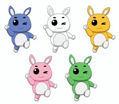 Five-color rabbit, , JPG and PNG