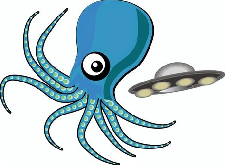 Illustration, outside the earth, alien, eye, 