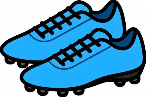 青のスパイクシューズです。 シューズ,シンプル,スパイク,スポーツ,運動靴,グッズ,グラウンド,青のイラスト素材