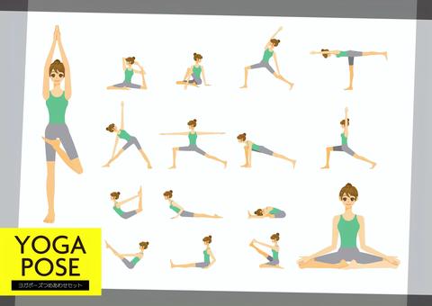Illustration, yoga, exercise, diet, 