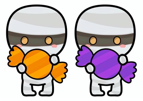 Halloween mummy _ set with candy, JPG and PNG Halloween mummy _ set with candy, halloween, mummy, tiny, JPG and PNG