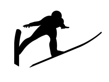 スキージャンプ スキージャンプ,競技,種目,ウインタースポーツ,運動,冬,迫力,ダイナミック,人,人物のイラスト素材