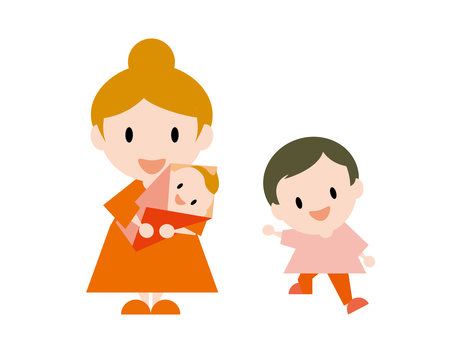 Illustration, family, parenting, baby, 